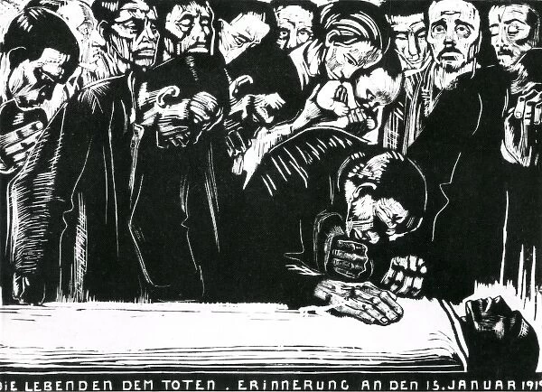 German illustration, death of Karl Liebknecht