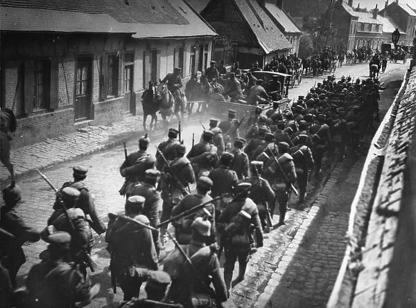 German infantry marching WWI