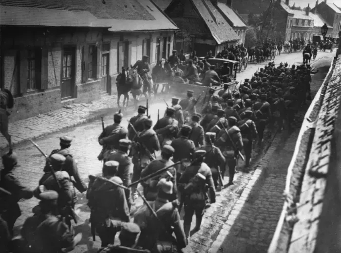 Framed Print : German infantry marching WWI Framed Print : German infantry marching WWI