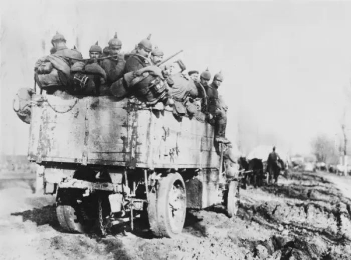 Framed Print : German infantry transport WWI Framed Print : German infantry transport WWI