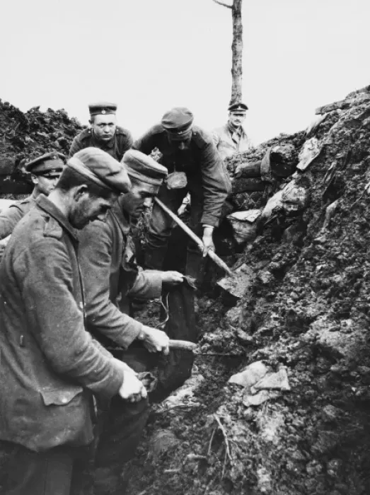 Framed Print : German infantry WWI