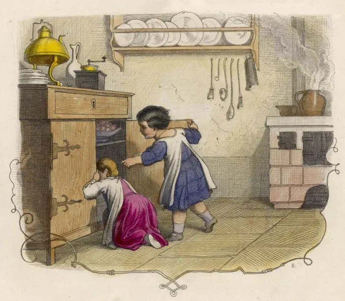 Framed Print : GERMAN KITCHEN 1852 Framed Print : GERMAN KITCHEN 1852