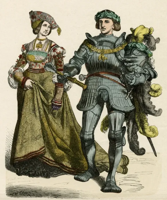 Framed Print : German Knight & Lady Framed Print : German Knight & Lady