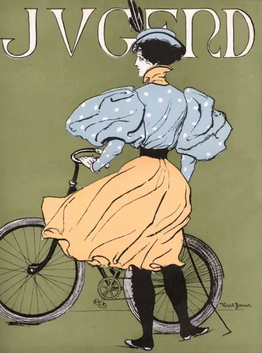 Framed Print : German Lady Cyclist 1896 Framed Print : German Lady Cyclist 1896