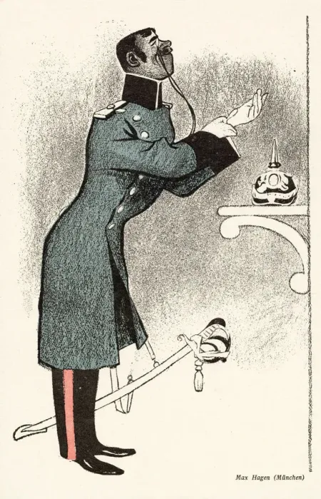 Framed Print : A German Lieutenant Don Juan type, getting ready to go out Date: 1902 Framed Print : A German Lieutenant Don Juan type, getting ready to go out Date: 1902