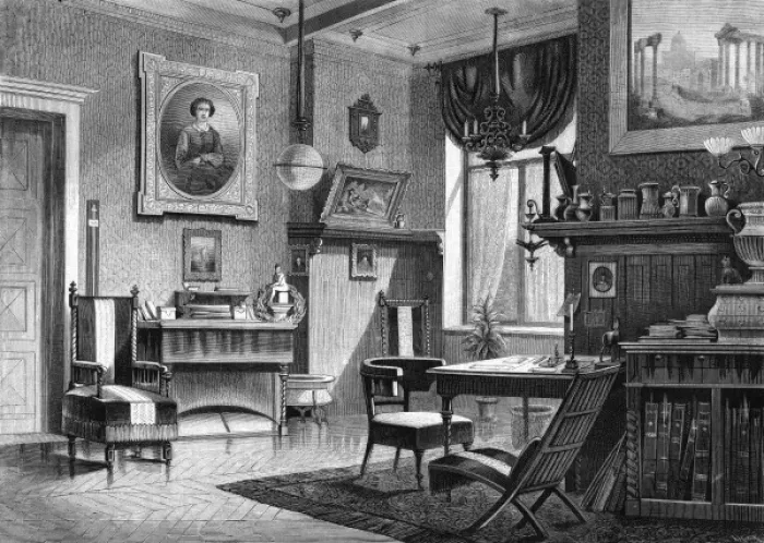 Framed Print : German Living Room Framed Print : German Living Room