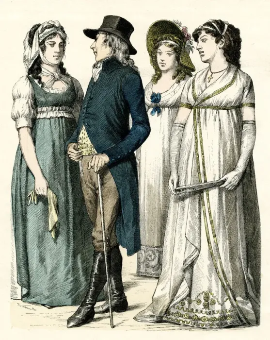 Framed Print : German man and three women Framed Print : German man and three women
