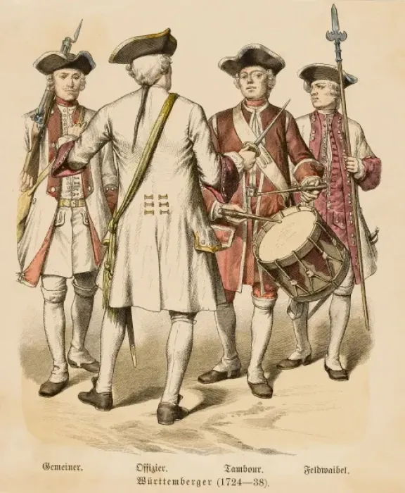 Framed Print : German Military 1724-38 Framed Print : German Military 1724-38