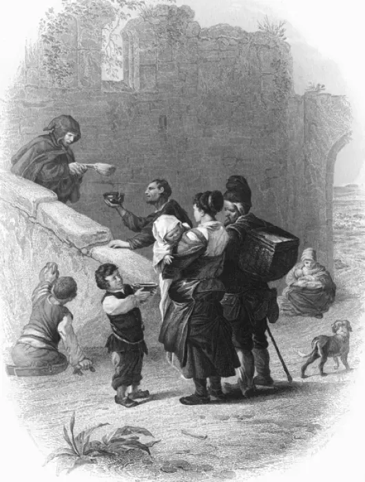 Framed Print : German Monastic Charity Framed Print : German Monastic Charity
