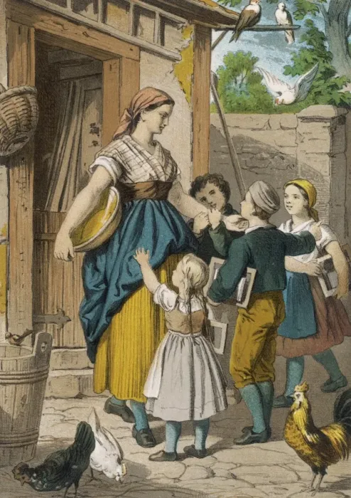 Framed Print : German Mother / Children Framed Print : German Mother / Children