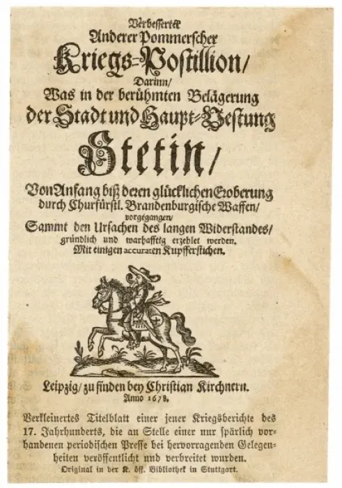 Framed Print : German News Sheet 1678 Framed Print : German News Sheet 1678