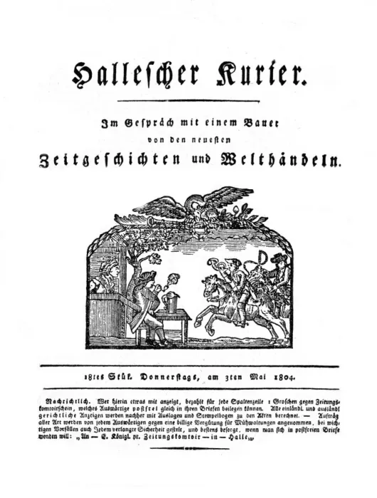 Framed Print : German Newspaper 1804 Framed Print : German Newspaper 1804