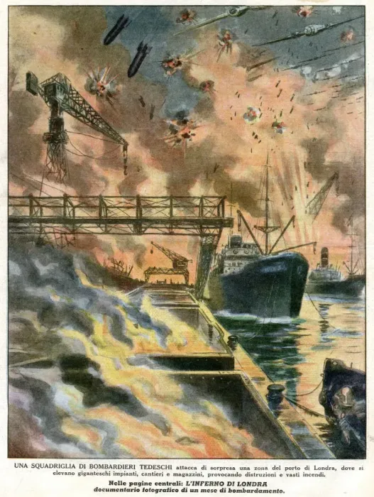 Framed Print : GERMAN NIGHT BOMBING Framed Print : GERMAN NIGHT BOMBING