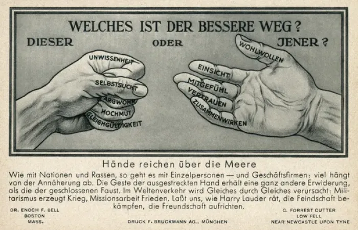 Framed Print : German postcard, Which is the better way? Framed Print : German postcard, Which is the better way?