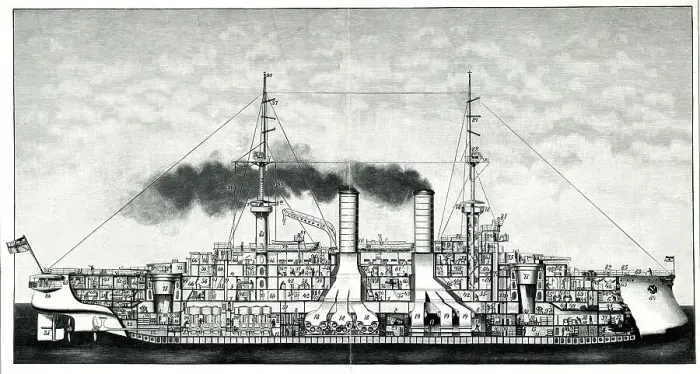 Framed Print : German pre-dreadnought battleship, SMS Zahringen Framed Print : German pre-dreadnought battleship, SMS Zahringen