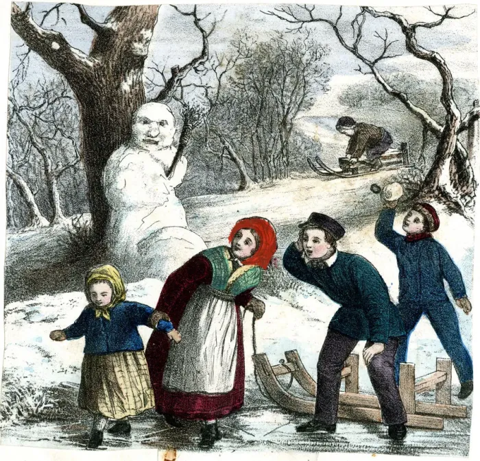 Framed Print : German print - Four Seasons - Winter Framed Print : German print - Four Seasons - Winter