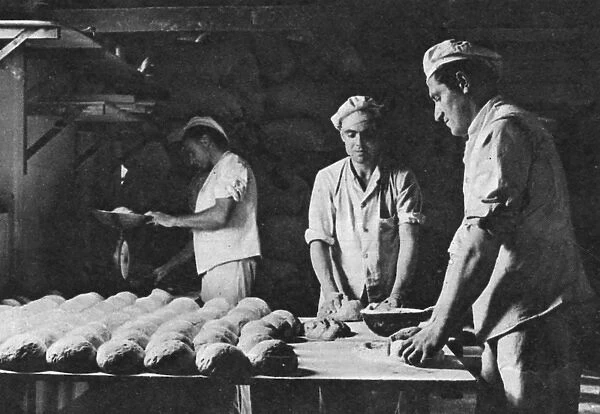 German prisoners in Britain, baking bread, 1946