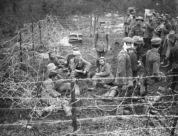 German prisoners captured at Ancre, France, WW1