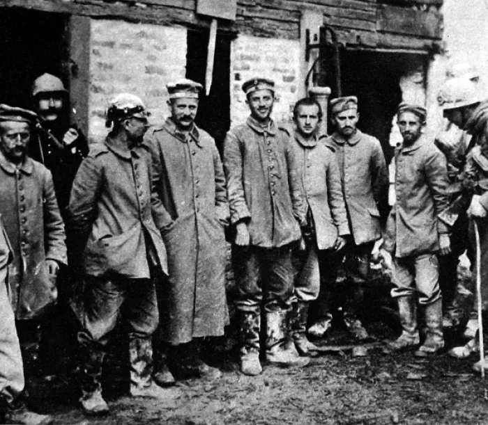 Framed Print : German prisoners taken by the French Framed Print : German prisoners taken by the French