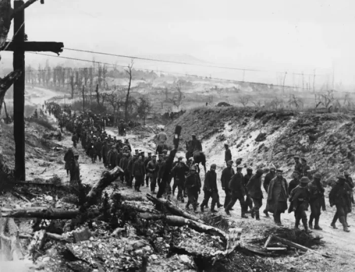 Framed Print : German prisoners of war, Fricourt, WW1 Framed Print : German prisoners of war, Fricourt, WW1