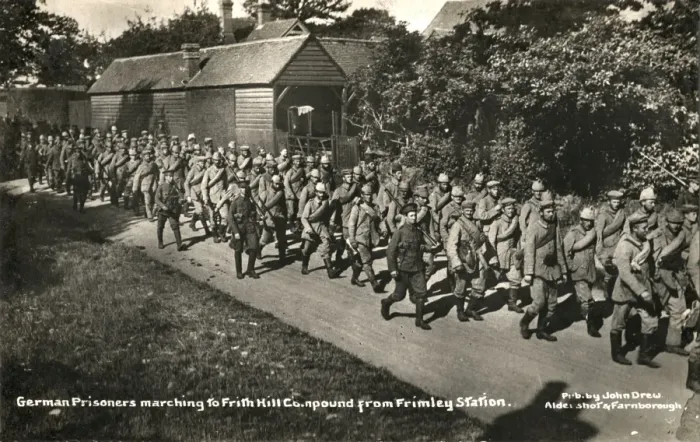 Framed Print : German prisoners of war at Frimley, Surrey Framed Print : German prisoners of war at Frimley, Surrey