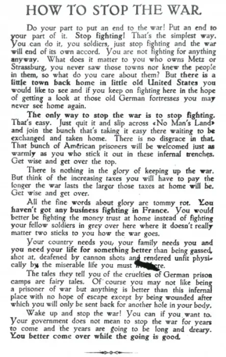 Framed Print : German propaganda leaflet for American soldiers, WW1 Framed Print : German propaganda leaflet for American soldiers, WW1