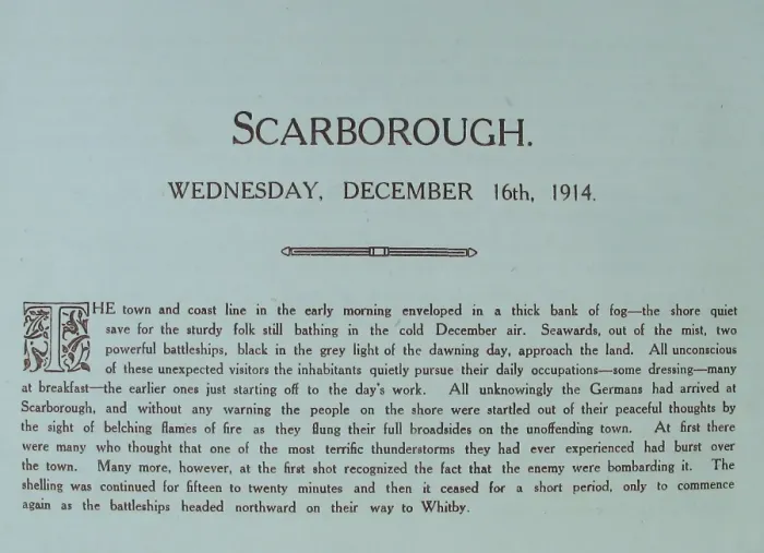 Framed Print : The German Raid on Scarborough, December 16th 1914 Framed Print : The German Raid on Scarborough, December 16th 1914