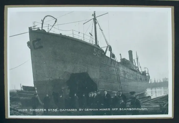 Framed Print : The German Raid on Scarborough, December 16th 1914 Framed Print : The German Raid on Scarborough, December 16th 1914