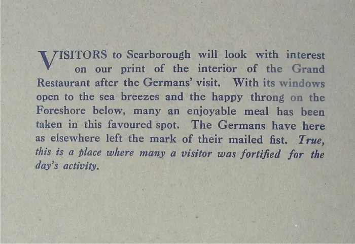 Framed Print : The German Raid on Scarborough, December 16th 1914 Framed Print : The German Raid on Scarborough, December 16th 1914
