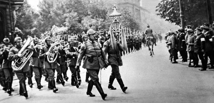 Framed Print : German regiments in Warsaw Framed Print : German regiments in Warsaw