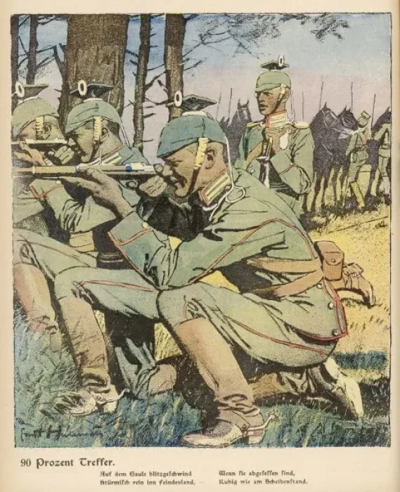 Framed Print : German Riflemen / 1914 Framed Print : German Riflemen / 1914