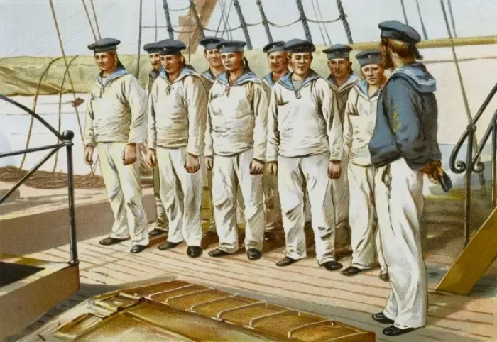 Framed Print : German Sailors Instructd Framed Print : German Sailors Instructd