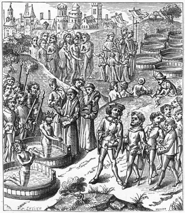 Framed Print : German Saxons Baptised