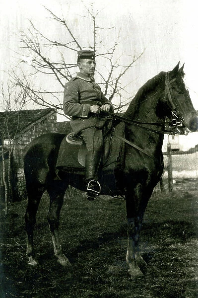 German soldier on horseback, November 1914, WW1