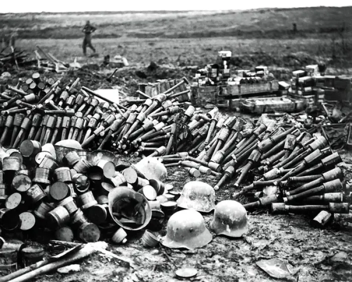 Framed Print : German stores left behind, Western Front, WW1 Framed Print : German stores left behind, Western Front, WW1