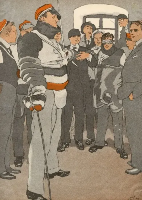 Framed Print : German Student Duel 1933 Framed Print : German Student Duel 1933