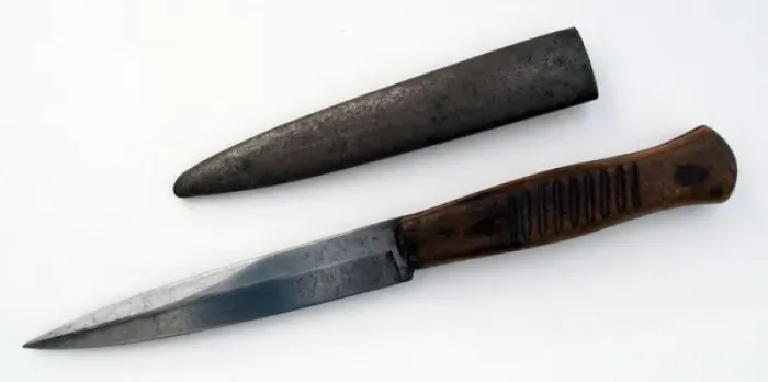 Framed Print : German trench knife in its steel scabbard Framed Print : German trench knife in its steel scabbard
