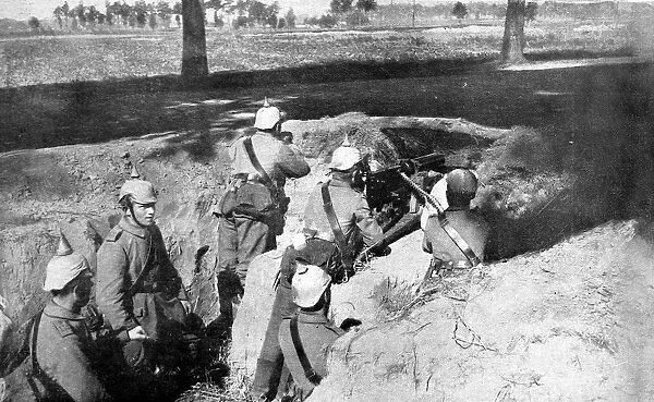German trenches at the front