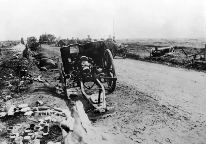 Framed Print : German troops on a road, Western Front, WW1 Framed Print : German troops on a road, Western Front, WW1