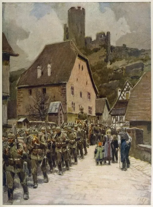 Framed Print : German Troops in Vosges Framed Print : German Troops in Vosges