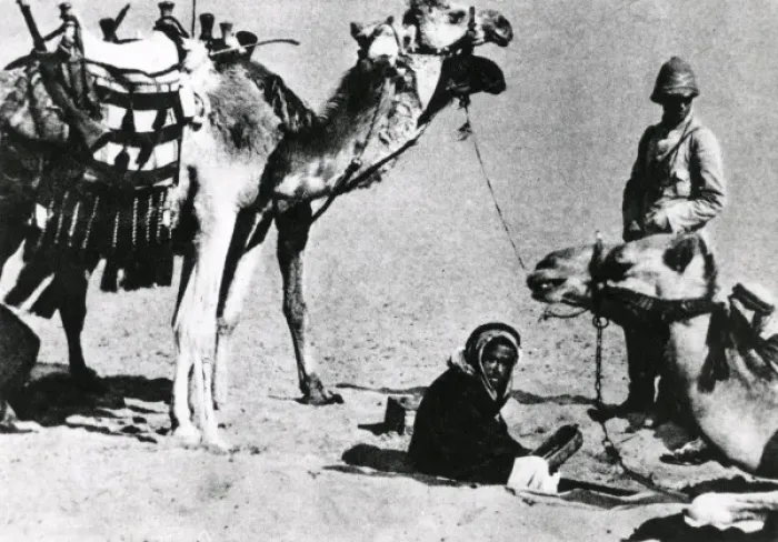 Framed Print : German-Turkish patrol at an oasis, Mesopotamia, WW1 Framed Print : German-Turkish patrol at an oasis, Mesopotamia, WW1