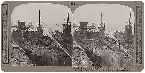 German U-boats surrendered at Harwich, WW1