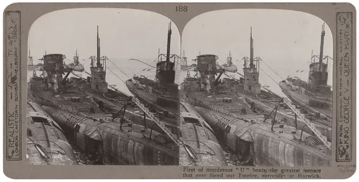 Framed Print : German U-boats surrendered at Harwich, WW1 Framed Print : German U-boats surrendered at Harwich, WW1