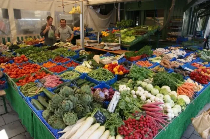 Framed Print : German vegetable market stall Framed Print : German vegetable market stall