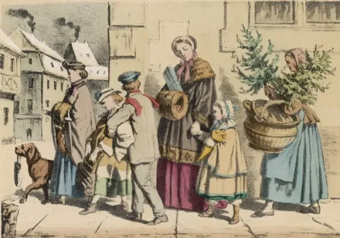 Framed Print : German Xmas Shopping Framed Print : German Xmas Shopping