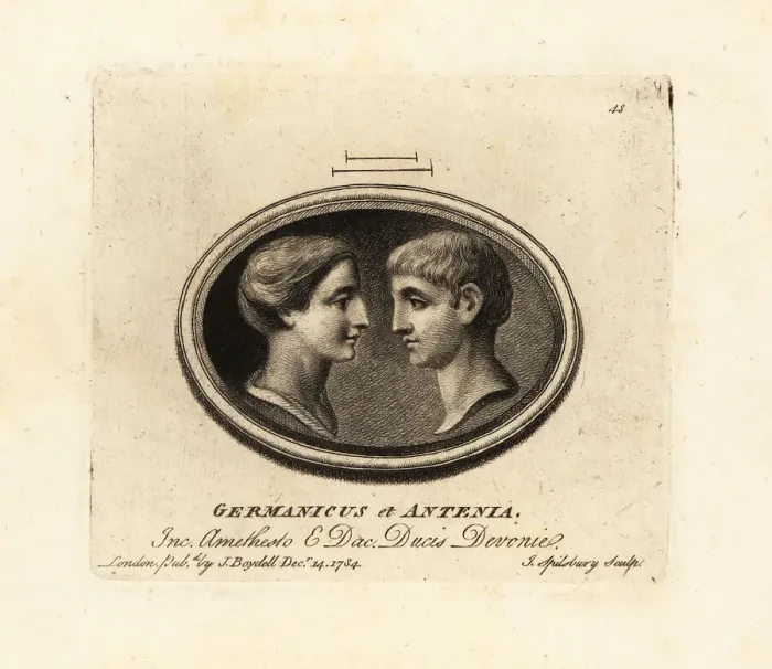 Framed Print : Germanicus Julius Caesar with his mother Antonia Minor Framed Print : Germanicus Julius Caesar with his mother Antonia Minor