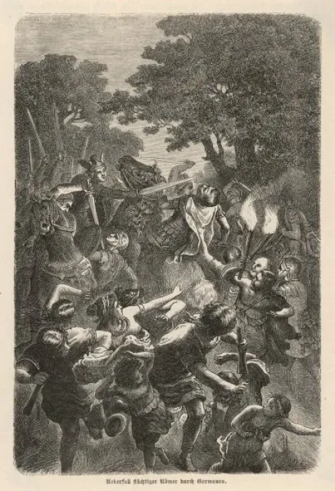 Framed Print : Germans Ambush Romans Framed Print : Germans Ambush Romans