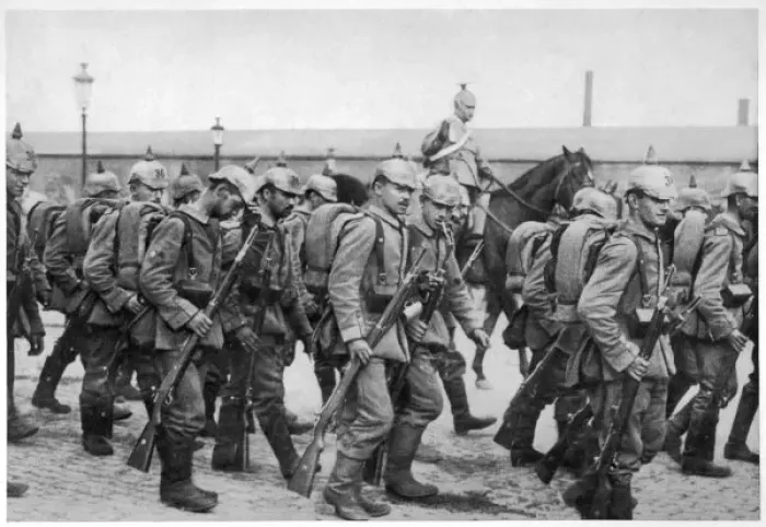 Framed Print : Germans in Belgium
