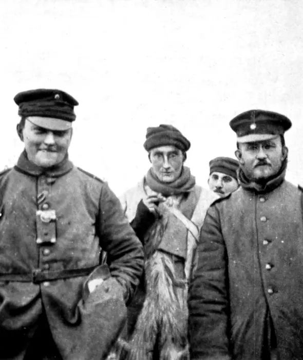 Framed Print : Three Germans and a British soldier Framed Print : Three Germans and a British soldier