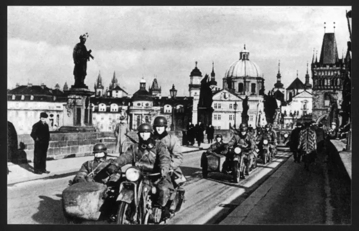 Framed Print : Germans into Prague Framed Print : Germans into Prague